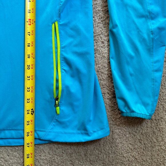 Marmot Jacket Womens Large Full Zip Mock Neck Running Activewear Blue Pockets - Picture 10 of 12
